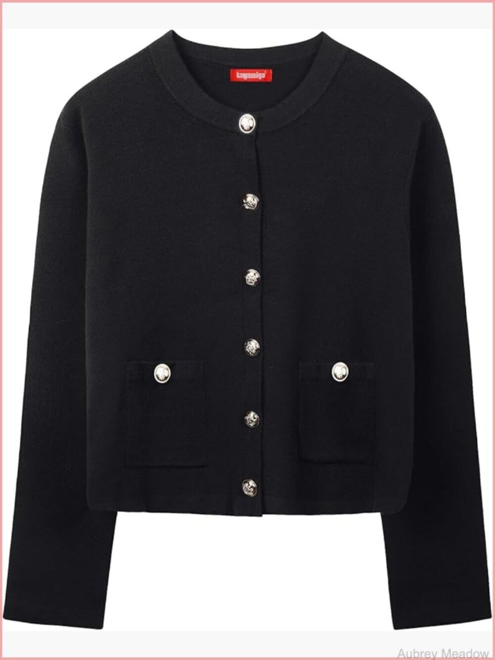 Knitted Striped Cardigan with Buttons and Pockets Long Sleeve